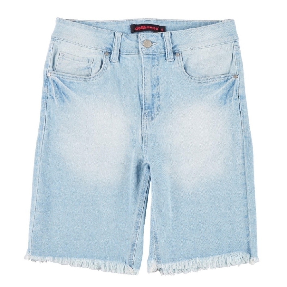 Dollhouse Juniors Solid Denim Bermuda Shorts Size 3 - New With Tags